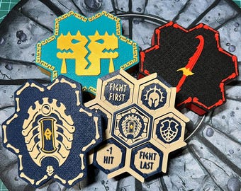 Command and reminder tokens for Warhammer Age of Sigmar (AoS) and other tabletop games.
