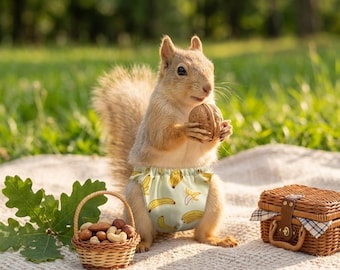 Pañales/braguitas para ardillas, pañales lavables, suministros para mascotas pequeñas