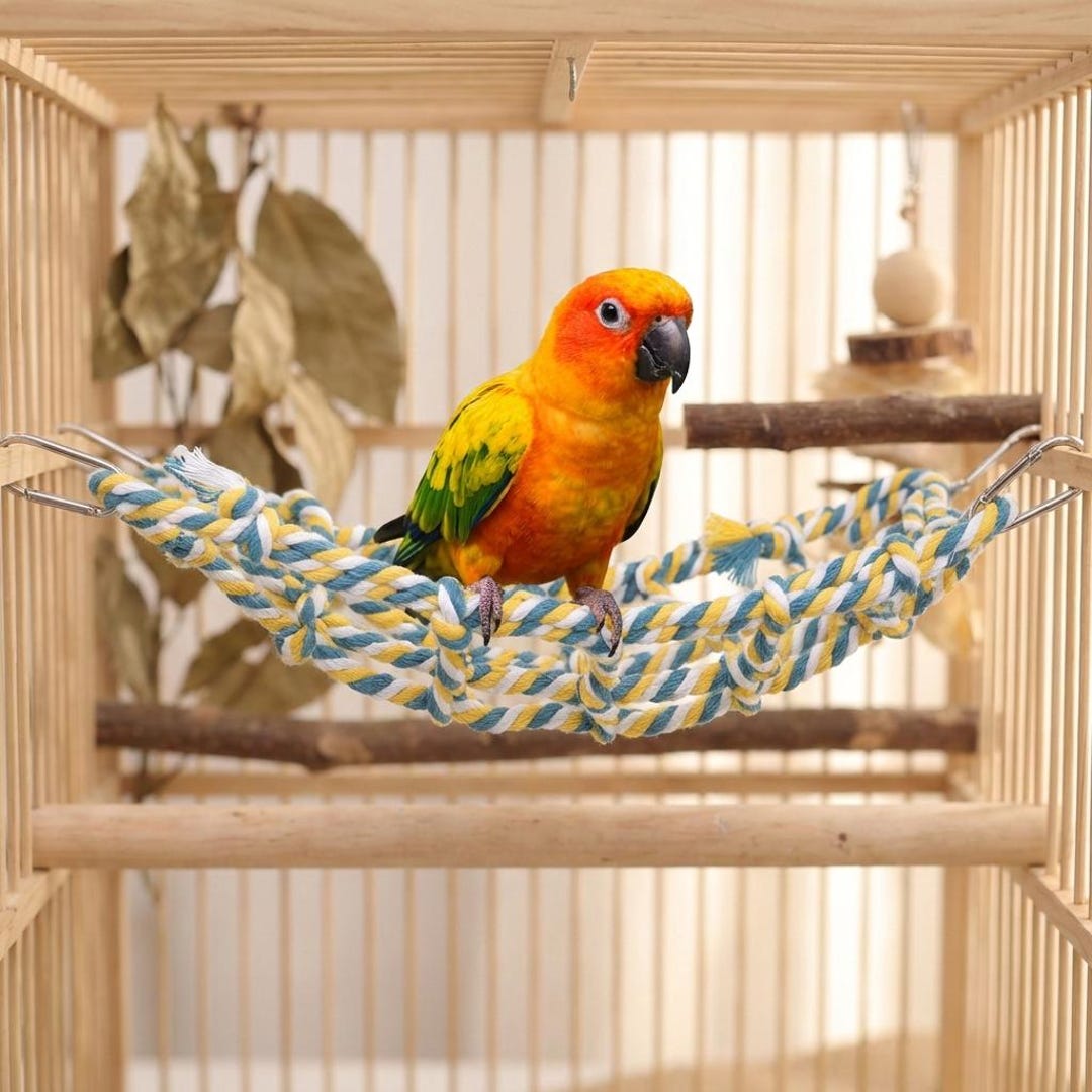 Parrot Net Parrot Climbing Net Swing, Suitable for Cockatiels,conures, Budgies ...