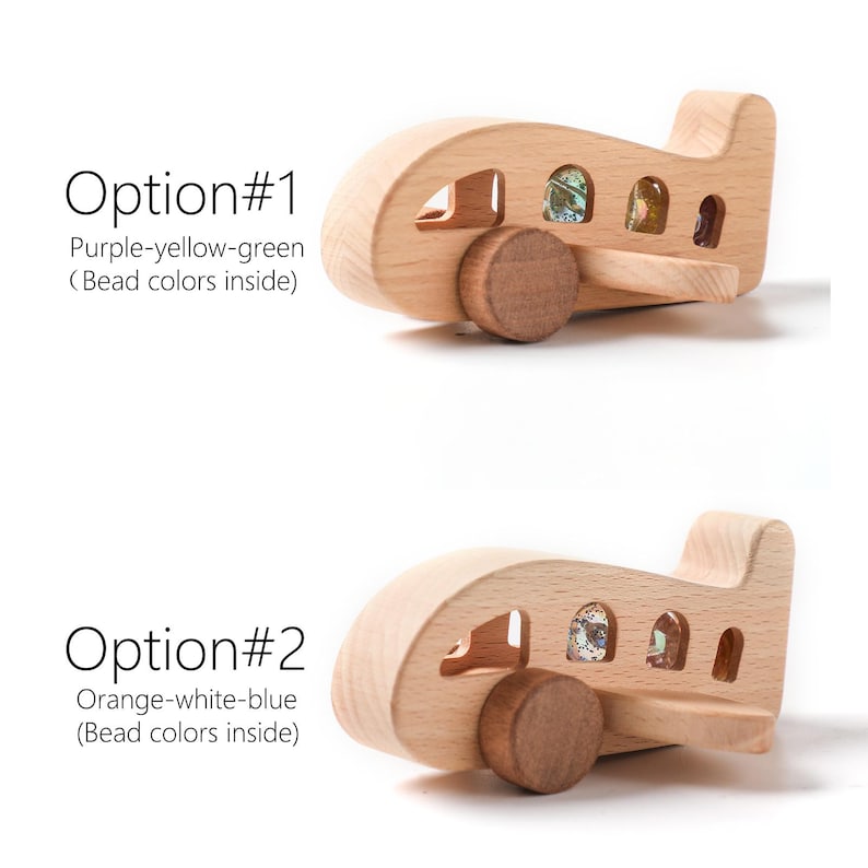 Personalized Wooden Airplane Rattle, Custom Baby Name Toy Natural Wood ...