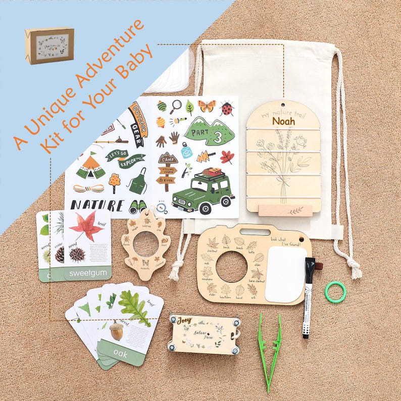 Custom Wooden Nature Explorer Kit for Kids, Plant Theme Outdoor ...