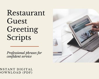 Restaurant Guest Greeting Scripts for Staff | Hospitality Training PDF