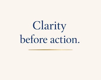 Clarity Before Action™ Worksheet | Instant Download PDF | Focus Tool for Overwhelmed Women