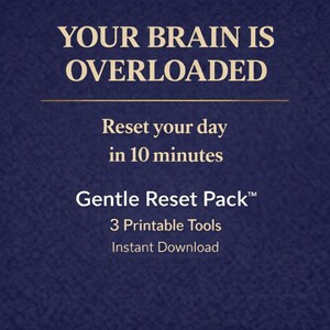 Gentle Reset Planner Pack | Burnout Recovery Printable Bundle | Instant Download PDF | Calm Reset Tools for Overwhelmed Women