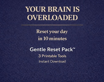 Gentle Reset Planner Pack | Burnout Recovery Printable Bundle | Instant Download PDF | Calm Reset Tools for Overwhelmed Women