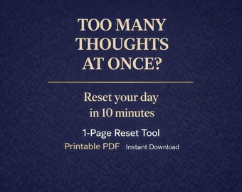 Executive Clarity Worksheet | Decision Fatigue Tool (Printable PDF)