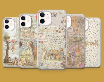 Winnie the Pooh Phone Case Storybook Cover for iPhone 17, 17Pro, 16, 15, 14, 13, 12, Samsung S26, S25, S24, S23, A16 Pixel 10A, 10Pro, 9A