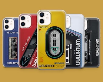 Retro Walkman Phone Case Vintage Cassette Tape Cover for iPhone 17, 17Pro, 16, 15, 14, 13, 12, Samsung S26, S25, S24, S23, A16 Pixel 10A, 9A