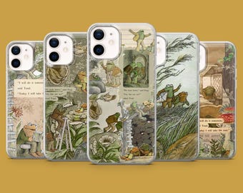Frog and Toad Phone Case Green Storybook Cover for iPhone 17, 17Pro, 16, 15, 14, 13, 12, Samsung S26, S25, S24, S23, A16 Pixel 10A, 10Pro, 9