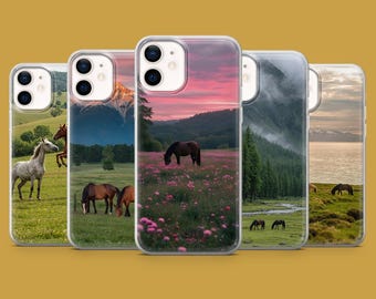 Horse Phone Case Stallion Pony Cover for iPhone 17, 17Pro, 16, 15, 14, 13, 12, Samsung S26, S25, S24, S23, A16 Pixel 10A, 10Pro, 9A