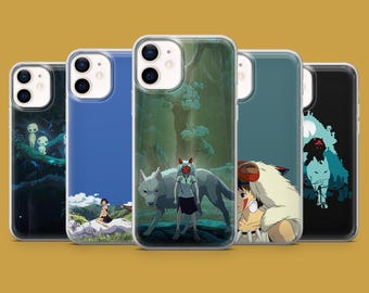 Mononoke Phone Case Princess Forest Cover for iPhone 17, 17Pro, 16, 15, 14, 13, 12, Samsung S26, S25, S24, S23, A16 Pixel 10A, 10Pro, 9A