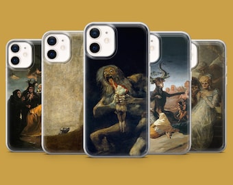 Goya Art Phone Case Saturn Witches Sabbath Cover for iPhone 17, 17Pro, 16, 15, 14, 13, 12, Samsung S26, S25, S24, S23, A16 Pixel 10A, 10, 9A