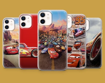 Lightning Mcqueen Phone Case Cars Disney Sally Cover for iPhone 17, 17Pro, 16, 15, 14, 13, 12, Samsung S26, S25, S24, S23, A16 Pixel 10A, 9A