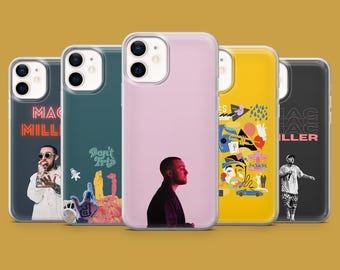 Mac Miller Phone Case Faces Rapper Tribute Cover for iPhone 17, 17Pro, 16, 15, 14, 13, 12, Samsung S26, S25, S24, S23, A16 Pixel 10A, 10, 9A