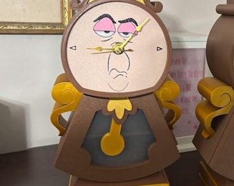 Cogsworth from Beauty and the Beast Inspired Working Clock with Storage