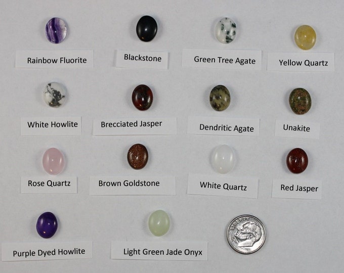 10 x 12 mm Cabochons - Package of 12 Gemstones