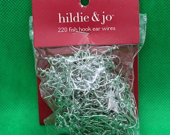 Fishhook Style Ear Wires - Bright Silver - Packages of 220