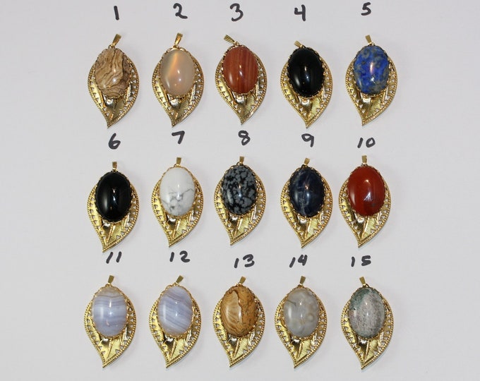 Elm Leaf Pendants