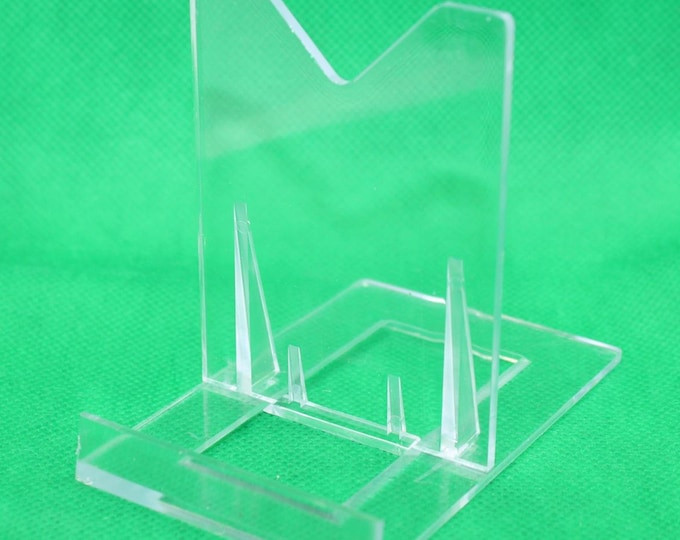 Two Part Lucite Easel Stands - Large