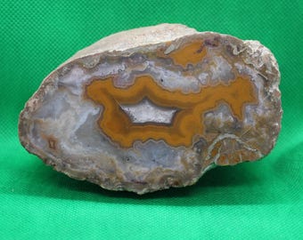 Agate Stone Paperweight: Cathedral Agate