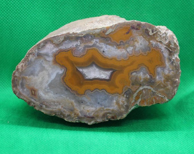 Agate Stone Paperweight: Cathedral Agate