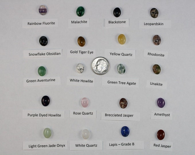 8 x 10 mm Cabochons - Package of 12 gemstones