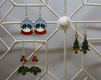 Christmas Earrings - 3 Different styles