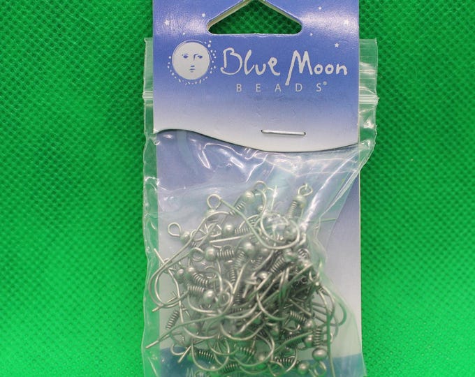 Fishhook Style Ear Wires - Oxidized Silver - 5 packages of 56