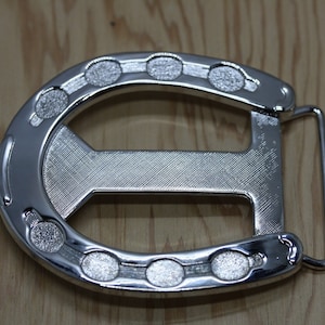 Silver Plated Horseshoe Belt Buckle