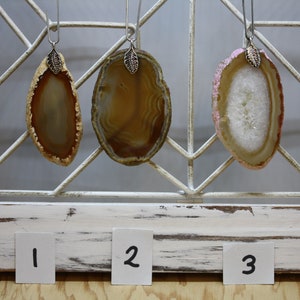 Pendant - Natural Agate Slice