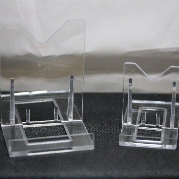 Two Part Lucite Easel Stands