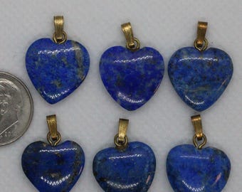 Lapis (Grade B) Pendant Hearts or Valentines