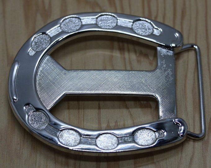 Silver Plated Horseshoe Belt Buckle