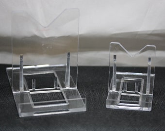Two Part Lucite Easel Stands