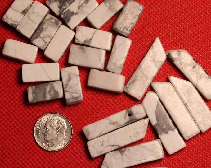 White Howlite Beads - Mixed package  - Package of 25 beads