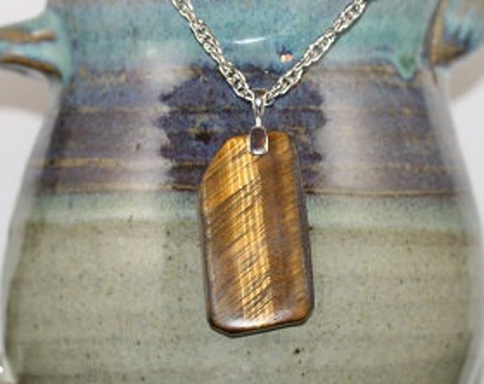 Free-form Golden Tiger Eye Necklace - Item 1767
