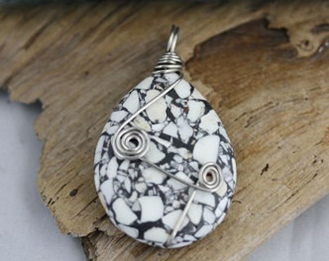 Brecciated Jasper Wire Wrapped Pendant - Item 1795
