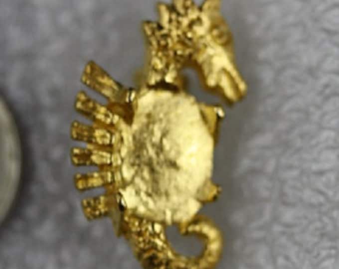 Small Sea Horse Gold Plated Brooch - Package of 3