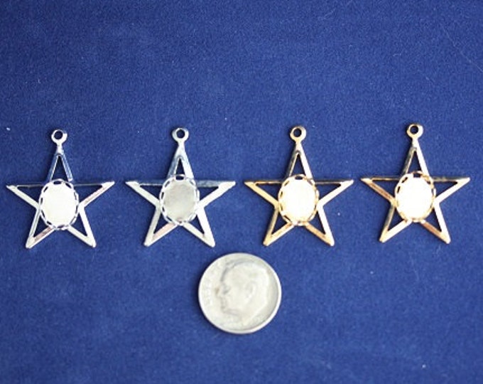 Star Pendant - Available in Gold or Silver - Package of 6