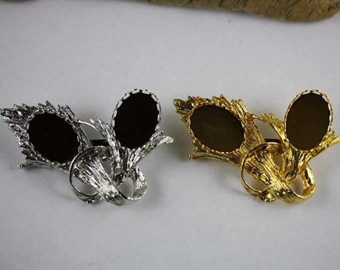 Knotted Brooch - Available in Gold or Silver Plated - Package of 3