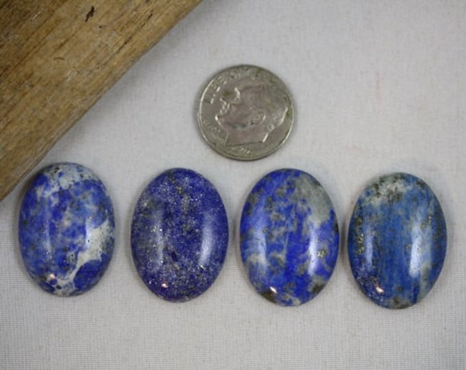 18 x 25 mm Lapis Cabochons - Package of 4 stones
