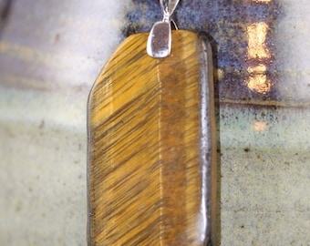 Free-form Golden Tiger Eye Necklace - Item 1767