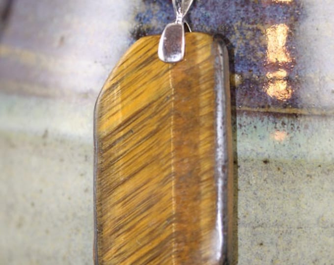 Free-form Golden Tiger Eye Necklace - Item 1767