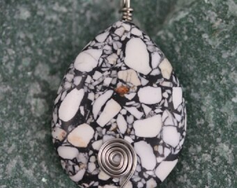 Brecciated Jasper Wire Wrapped Pendant - Item 1797