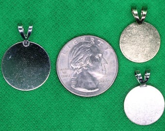 Glue On Pendant with Attached Bail