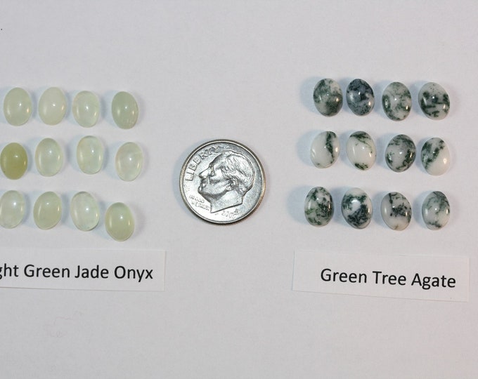 6 x 8 mm Cabochons - Package of 12 Gemstones