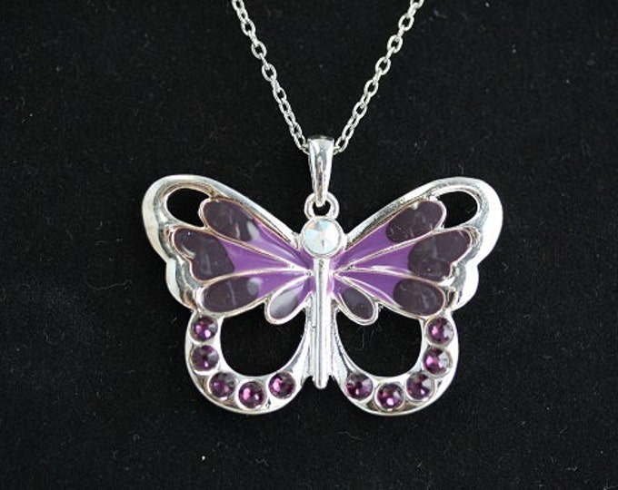 Swarovski Crystal Butterfly Necklace - Item 1739