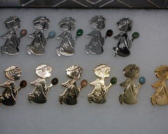 Little Angel  Brooch - Available in Silver or Gold Plate