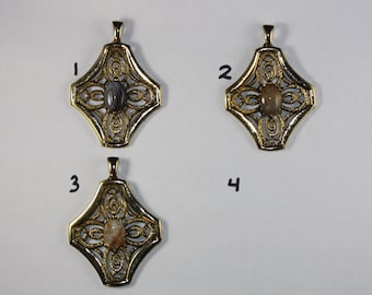 Pendant - Antique Gold Quad
