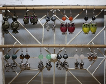 The Owl Earring Collection - 11 different Owl design earrings